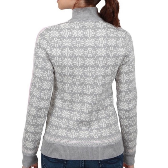 Meister Portia Ski Snowflake Sweater Gray Pearl White - Picture 3 of 16